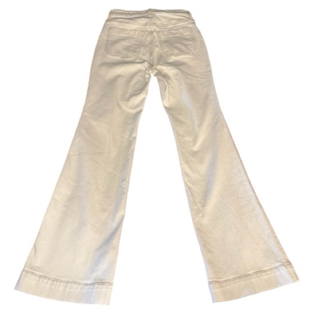 Talbots Cream High Waist Flare Jeans - Picture 3 of 7